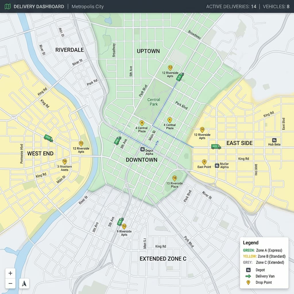 Urban Delivery Map